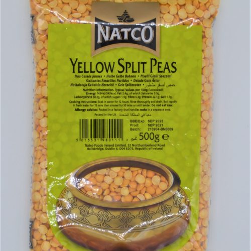 NATCO YELLOW SPLIT PEAS 500G
