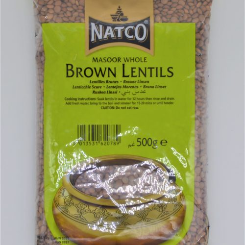 NATCO BROWN LENTILS 500G