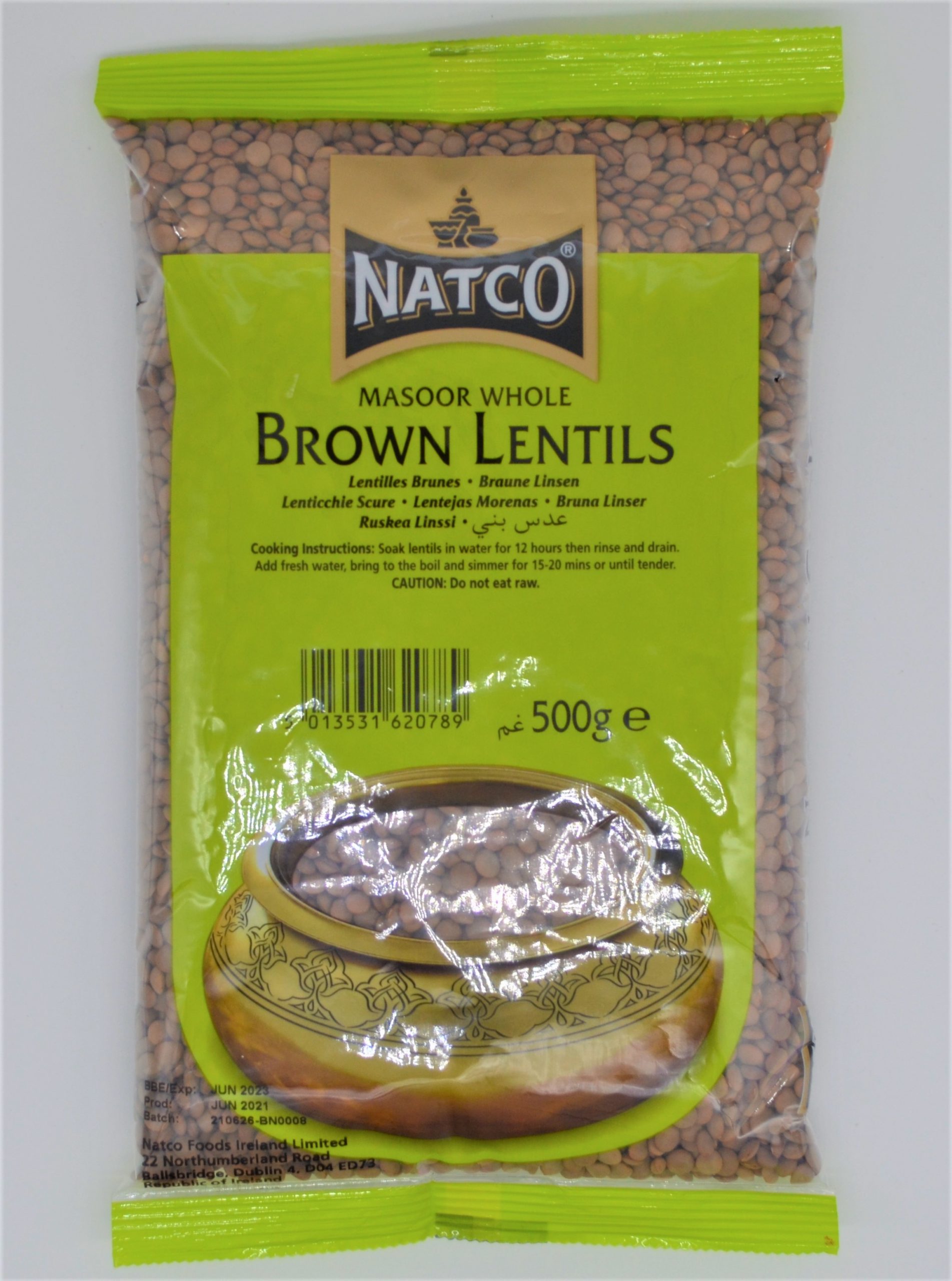 NATCO BROWN LENTILS 500G
