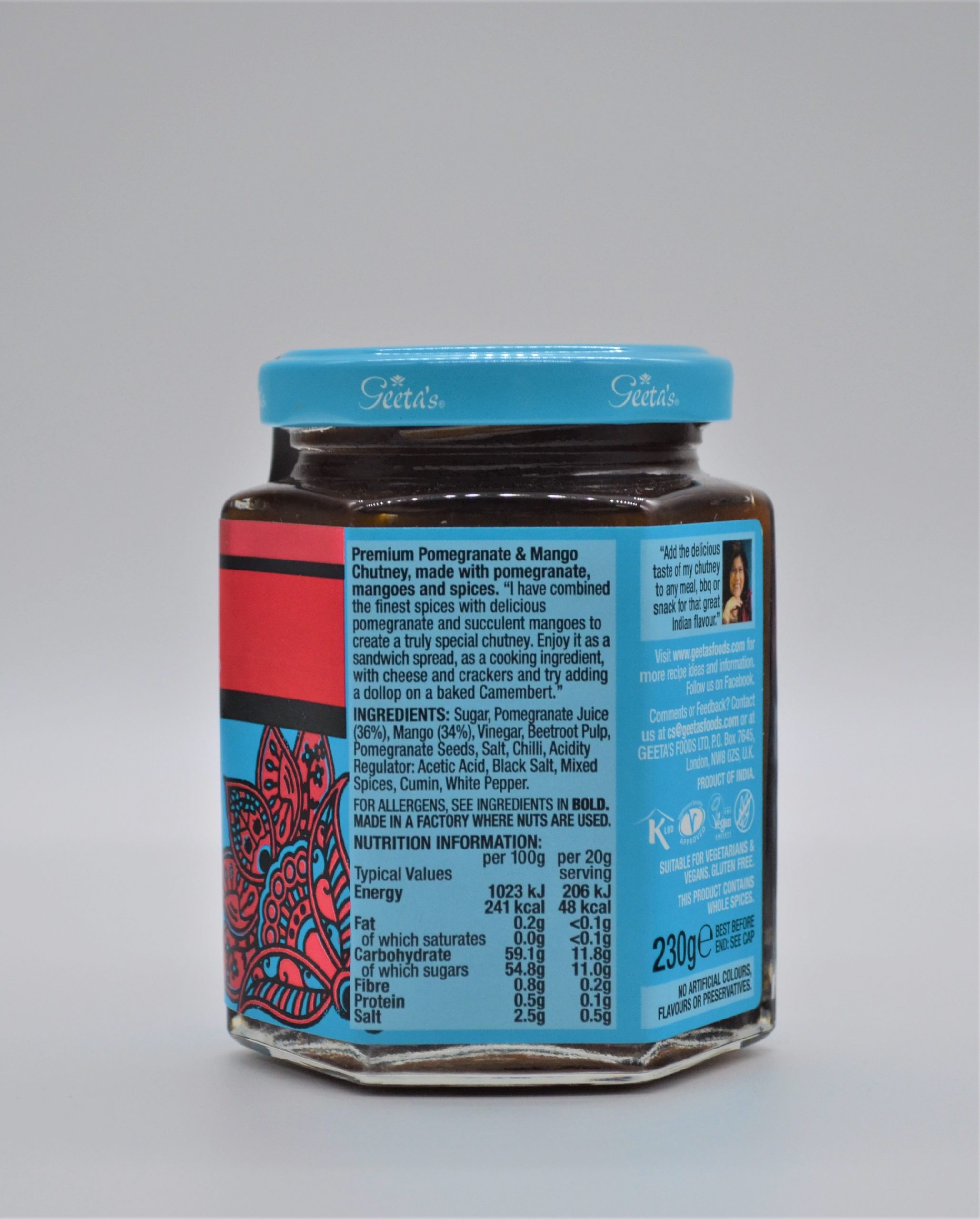 GEETA'S POMEGRANTE & MANGO CHUTNEY - Image 2