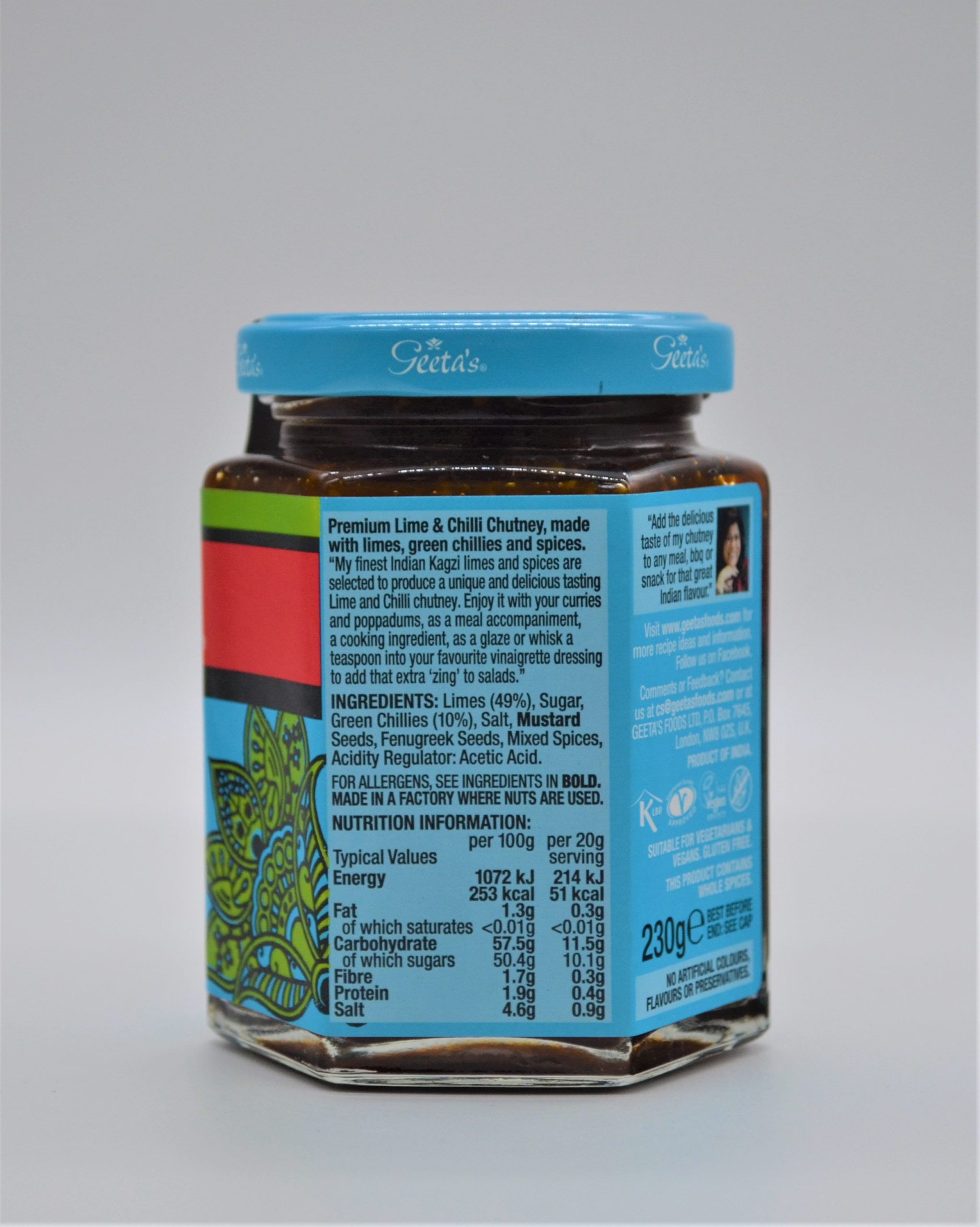 GEETA'S LIME & CHILLI CHUTNEY - Image 2