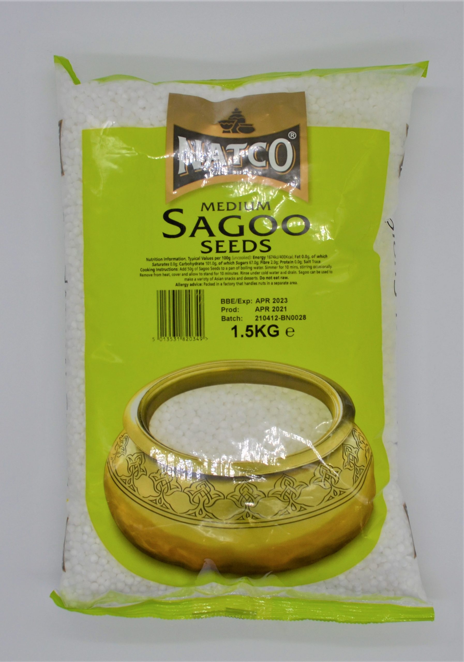 NATCO MEDIUM SAGOO SEEDS 1.5KG
